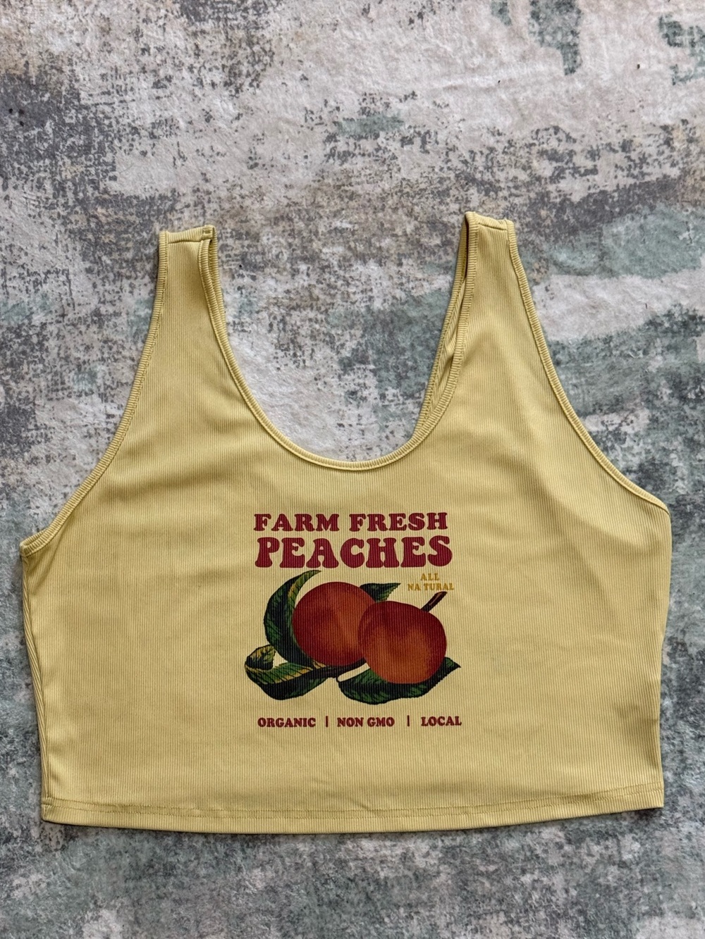 Farm Fresh Peaches Crop Tank | Tagged 5XL Fits 1X